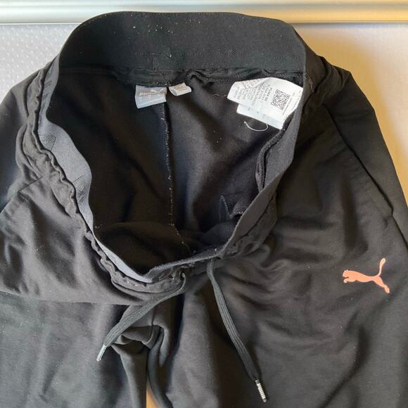 PUMA Women Joggers Pants size S Black Casual Workout Everyday Elastic Waist - Picture 10 of 11